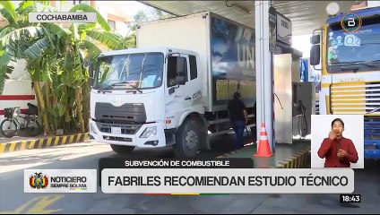 Fabriles de Cochabamba proponen estudio técnico antes de levantar subvención al combustible