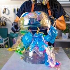 Eco-friendly cat house 😻 Design with recycled plastic ♻️