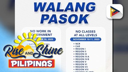 Klase sa NCR, CAR, Region 1 to 8, at Negros Island Region, suspendido ngayong araw