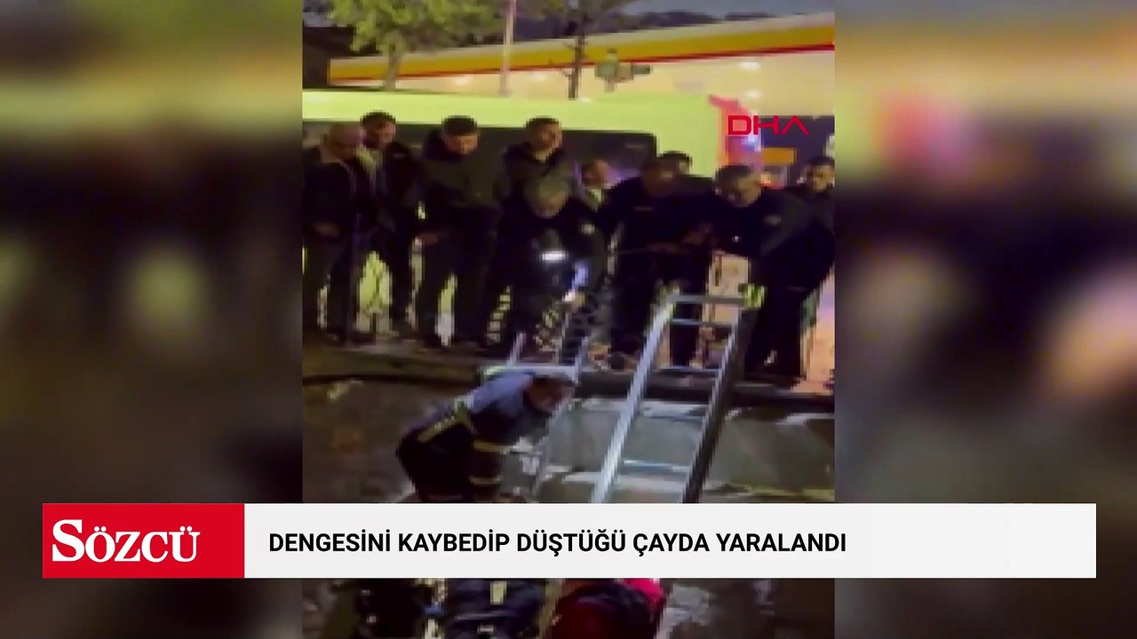 Dengesini kaybedip düştüğü çayda yaralandı