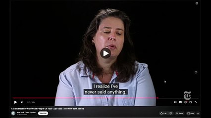 Worthless bystander admits her guilt as a racist