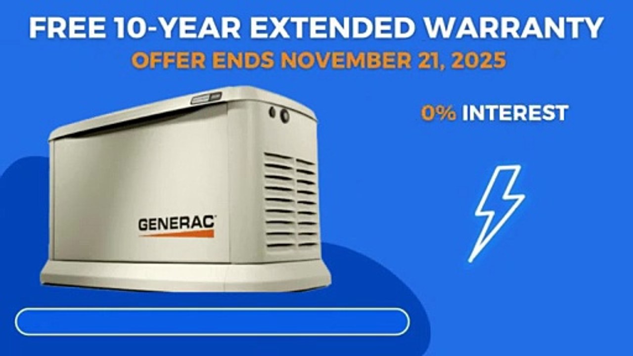 Free 10-Year Generac Warranty | 0% Financing Offer