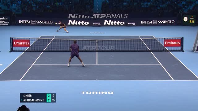 ATP Finals - Après un premier set serré, Sinner déroule face à Auger-Aliassime