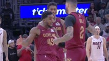 Mitchell sinks three-pointer to level game for the Cavs in final second