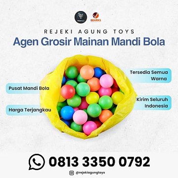 Hub. 0813 3350 0792, Mandi Bola Plastik Warna Warni Ready Stock Murah Rejeki Agung Toys