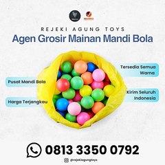 Hub. 0813 3350 0792, Mandi Bola Plastik Warna Warni Ready Stock Murah Rejeki Agung Toys