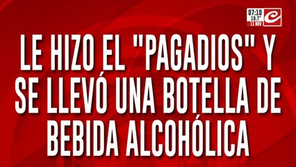 "Pagadios" para el escabio: pidió un vinito en el kiosco... ¡y salió corriendo!