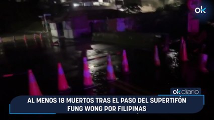Al menos 18 muertos tras el paso del supertifón Fung Wong por Filipinas