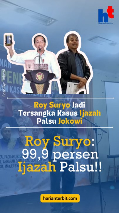 Roy Suryo: 99,9 Persen Ijazah Jokowi Palsu!!
