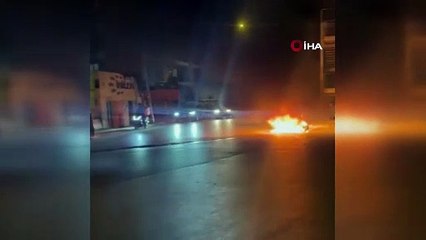 Çalışmayan motorunu yakıp, karşısına geçip izledi