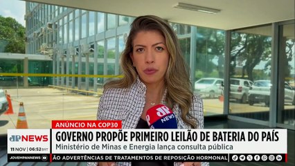 COP30: Governo anuncia 1º leilão de baterias para armazenar energia