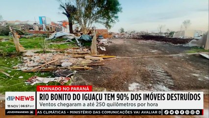 Tornado destrói 90% de Rio Bonito do Iguaçu (PR)