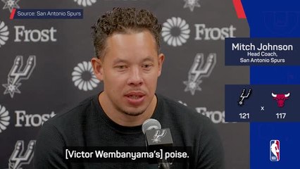 'Fundamentally sound' Wembanyama delights Spurs coach on historical night