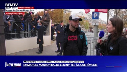 11-Novembre: "Je voulais faire découvrir aux enfants la fin de la Première Guerre mondiale et la cérémonie" déclare Fabien, venu assister à la cérémonie avec ses enfants
