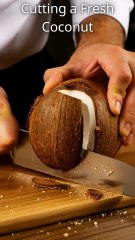 🧡 Satisfying ASMR Coconut Cutting | Relaxing Knife Sounds & Natural Vibes