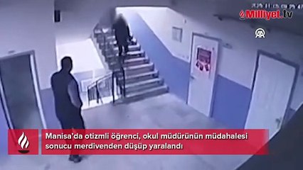 Otizmli öğrenciyi merdivenlerden yuvarlanmıştı! Okul müdürü hakkında flaş gelişme