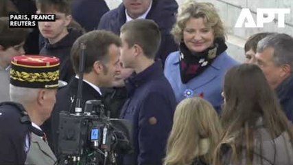 WATCH: Macron Reviews Troops & Lays Wreath at Arc de Triomphe | National Remembrance Day | APT