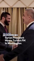 Syrian President Meets Turkish FM In Washington