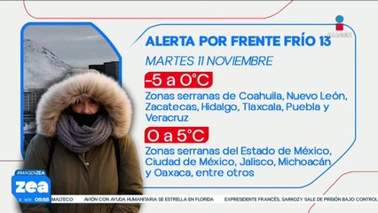 ¡A sacar abrigos y bufandas! El frente Frío 13 causará bajas temperaturas en todo México