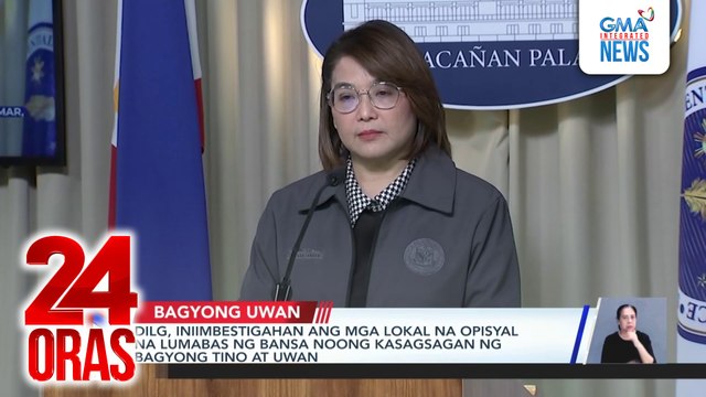 DILG, iniimbestigahan ang mga lokal na opisyal na lumabas ng bansa noong kasagsagan ng Bagyong tino at Uwan | 24 Oras