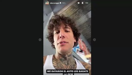El video con la furia de Alex Caniggia porque le rayaron la camioneta: "La envidia mata"