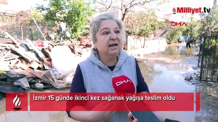 İzmir sular altıda! Cadde ve sokaklar sular altında kaldı
