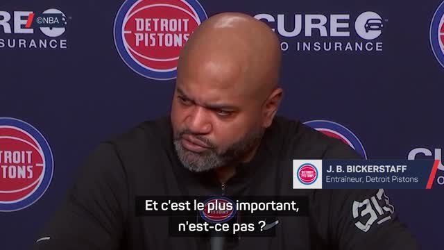Pistons - Bickerstaff : “Le courage, la résilience de Cunningham nous a conduit à la victoire”