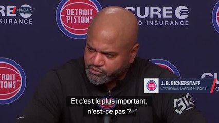 Pistons - Bickerstaff : “Le courage, la résilience de Cunningham nous a conduit à la victoire”