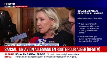 Boualem Sansal: "Peut-être que les récents durcissements ont permis cette libération", affirme Marine Le Pen