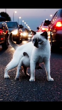 Brave Cat Saves Her Kitten From Busy Road | Heart Touching Animal Rescue Story | Mother Cat Love