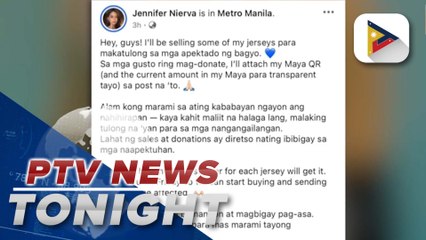 Jennifer Nierva launches jersey auction to raise aid for typhoon victims
