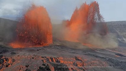 Kīlauea erupts, spewing lava 1,000 feet into the air for five hours