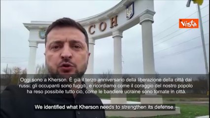 Zelensky a Kherson: Dev'essere protetta con più sistemi senza pilota
