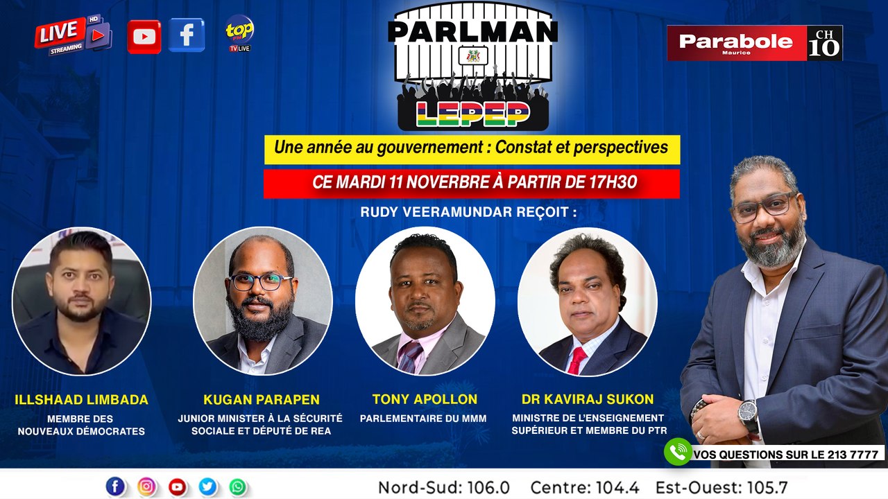 Parlement Lepep: Une année au gouvernement : Constat et perspectives