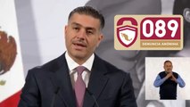 Omar García Harfuch presenta los resultados de la estrategia nacional contra la extorsión