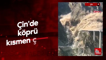 Çin'de köprü kısmen çöktü