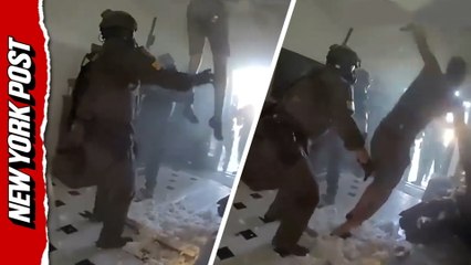 Suspect crashes through ceiling and lands in SWAT team's arms in Florida