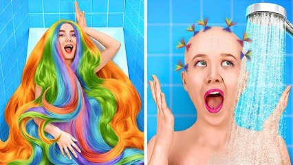 PROBLÈMES FOLLES DE CHEVEUX DE FILLE! Luttes entre Cheveux Longs et Courts par La La Life