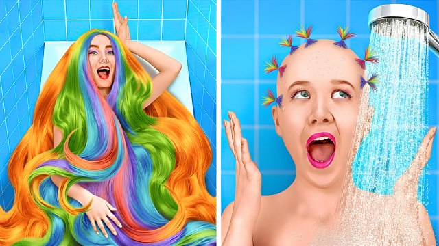 PROBLÈMES FOLLES DE CHEVEUX DE FILLE! Luttes entre Cheveux Longs et Courts par La La Life