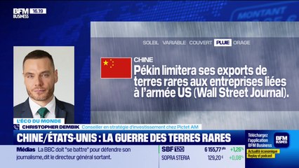 L'éco du monde : La Chine pourrait encore réduire l'accès à ses terres rares aux entreprises de Défense américaines - 11/11
