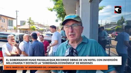 Passalacqua puso en valor al sector turístico visitando obras de una millonaria inversión hotelera