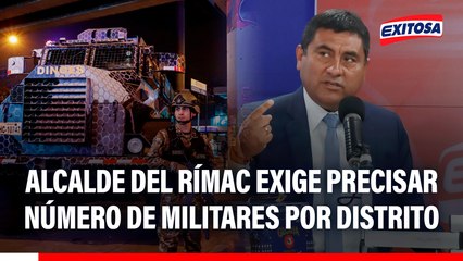 Alcalde del Rímac: "Para que el estado de emergencia funcione, se debe definir el número de miembros de las FF.AA. por distrito".