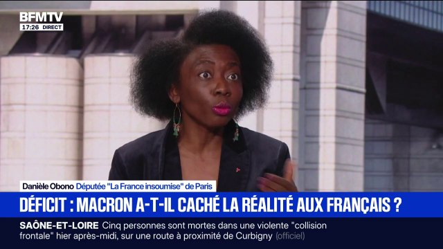 Déficit: Nous avons pointé sur le manque de lisibilité et de sincérité , explique Danièle Obono, députée LFI