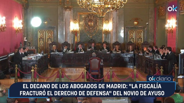 El decano de los abogados de Madrid: La Fiscalía fracturó el derecho de defensa del novio de Ayuso