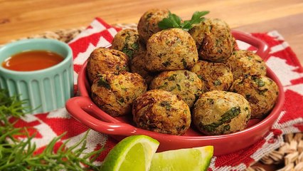Bolinho de bacalhau fake na air fryer - ED