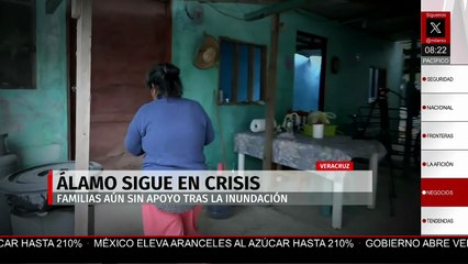 Familias de Álamo siguen sin apoyo tras la crisis provocada por las lluvias