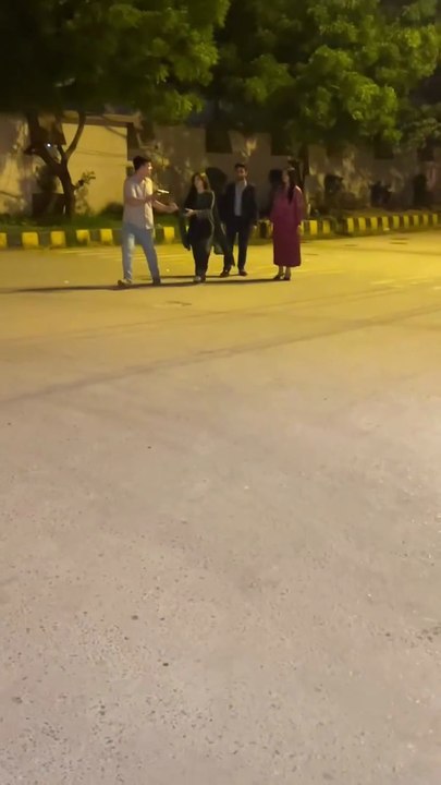 Pakistani actors shooting fight scene video