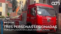 Explosión por acumulación de gas en casa habitacional en Tlalnepantla, deja 3 heridos