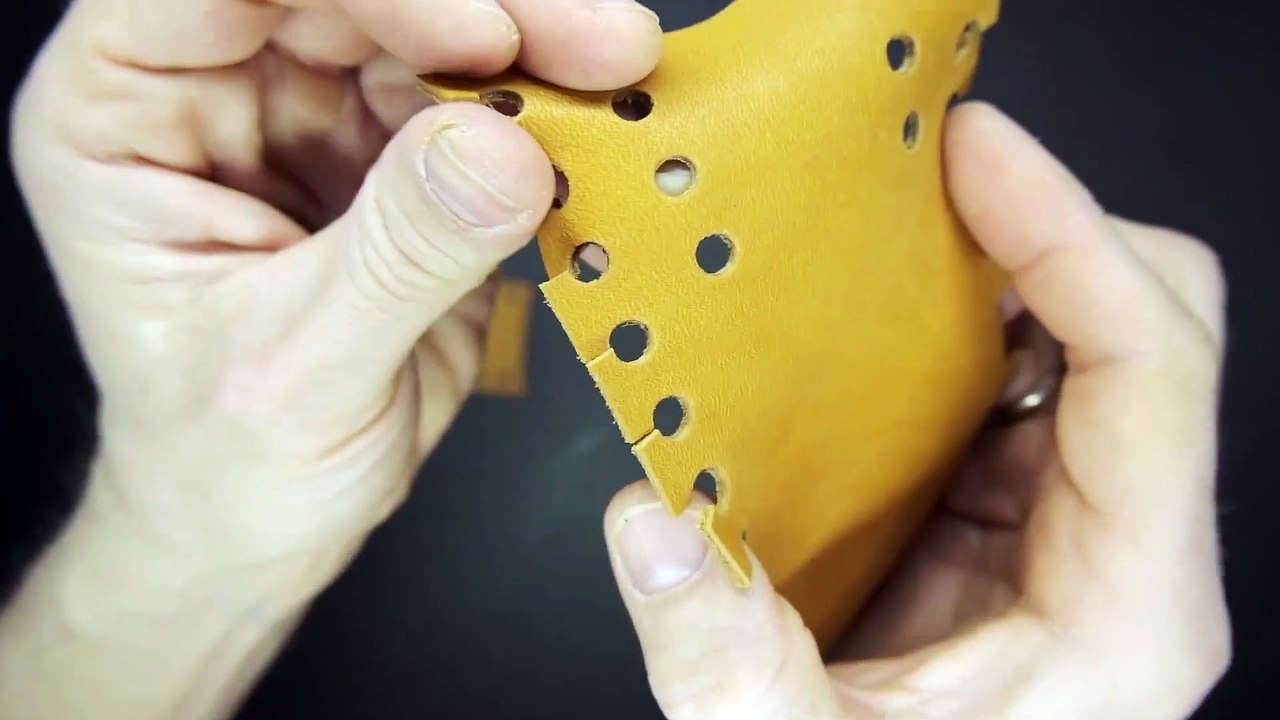 No Stitching Leather Mini Wallet Pattern PDF, Handmade Card Holder (Video Tutorial)