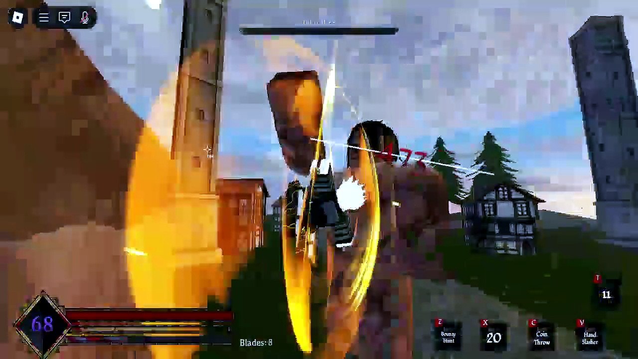 ⚔️ Fighting Titans in Untitled Attack on Titan! (Untitled Attack on Titan_ The Rumbling) _ Roblox